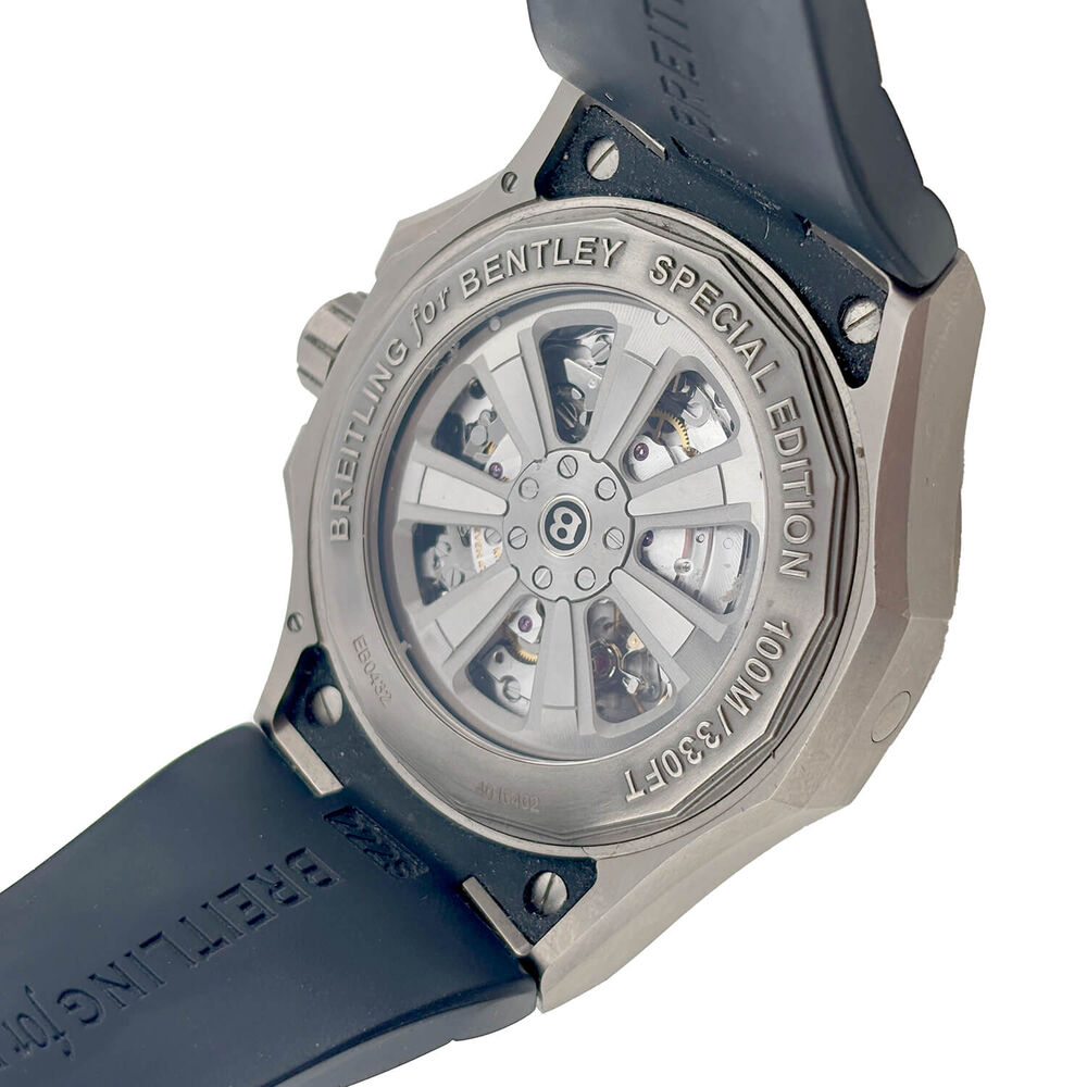 Pre-Owned Breitling Bentley GMT Light Body 49mm Black Dial Rubber Strap Watch image number 3