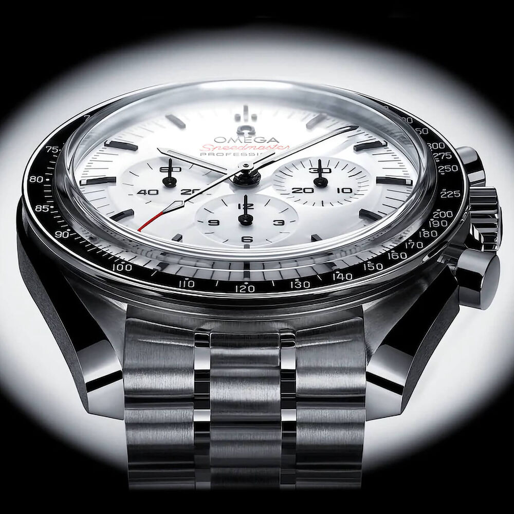 OMEGA Speedmaster Moonwatch Professional 42mm White Dial Steel Bracelet Watch image number 3