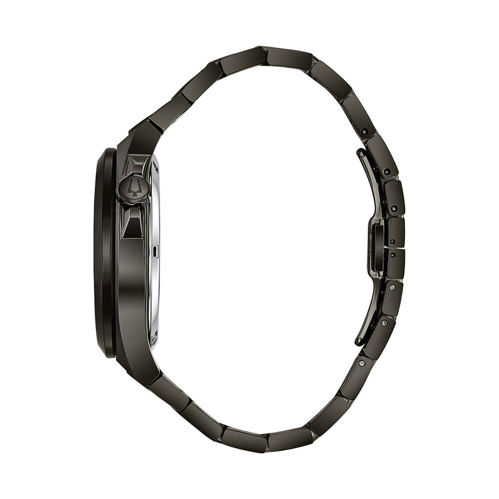 Bulova Maquina Skeleton 46mm Black Dial Ion Plated Steel Bracelet Watch image number 2