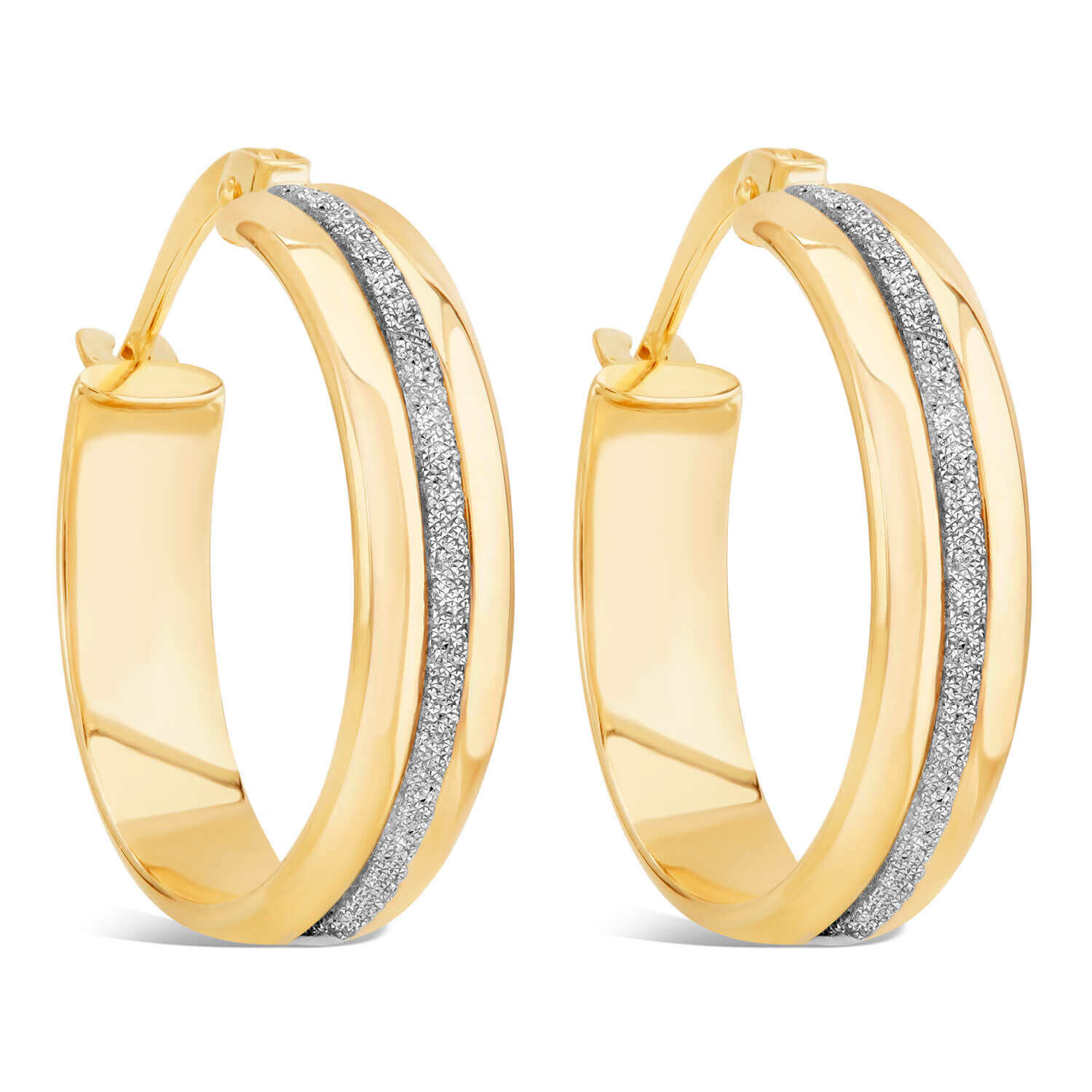 Gold glitter hoop earrings on sale