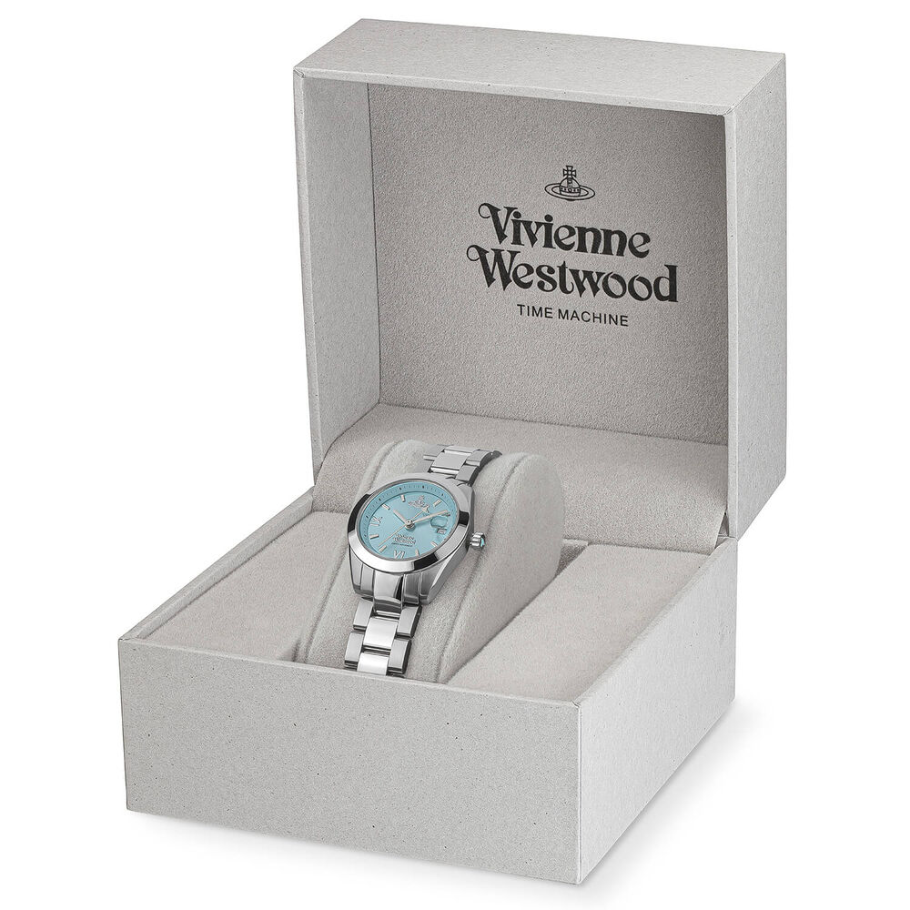 Vivienne Westwood Fenchurch 34mm Turquoise Dial Steel Bracelet Watch image number 5