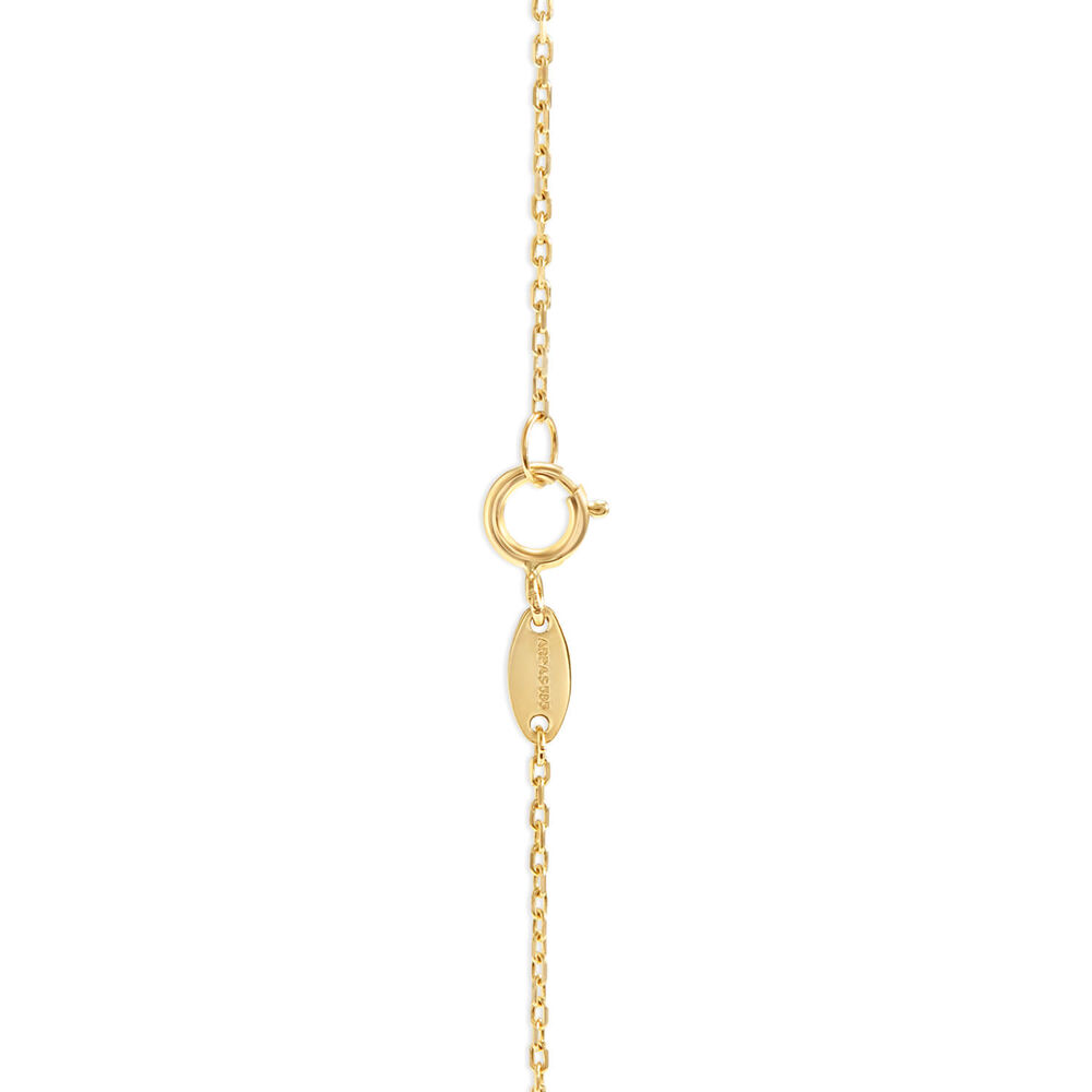 9ct Yellow & White Gold Polished Bars and Chain Necklet image number 2