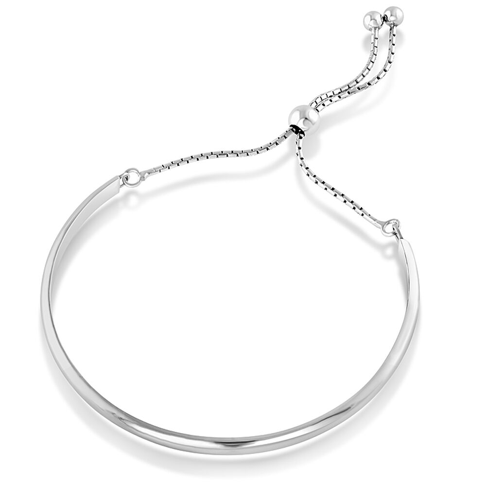 Silver slider bangle image number 1