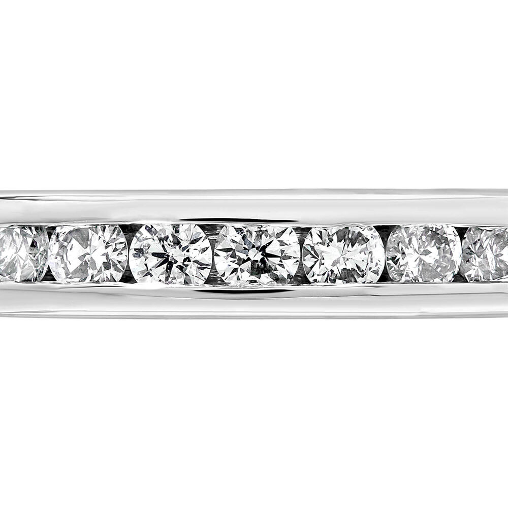Ladies' platinum 0.50 carat diamond 3mm wedding ring image number 4