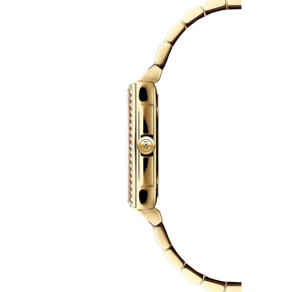 Raymond Weil Toccata 22x28mm Champagne Dial Diamond Bezel Gold PVD Steel Bracelet Watch