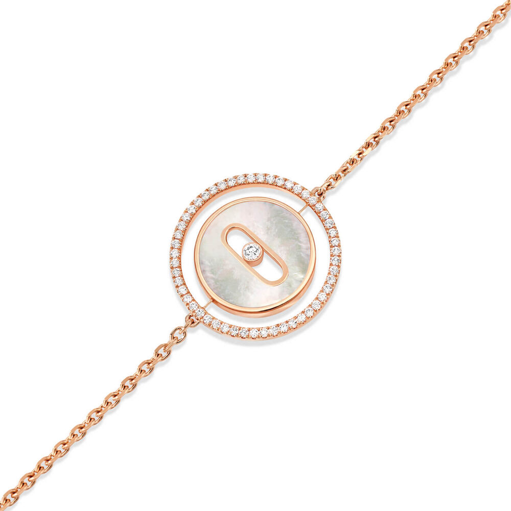 Messika Lucky Move 18ct Rose Gold 0.18ct Diamond & Mother of Pearl Bracelet