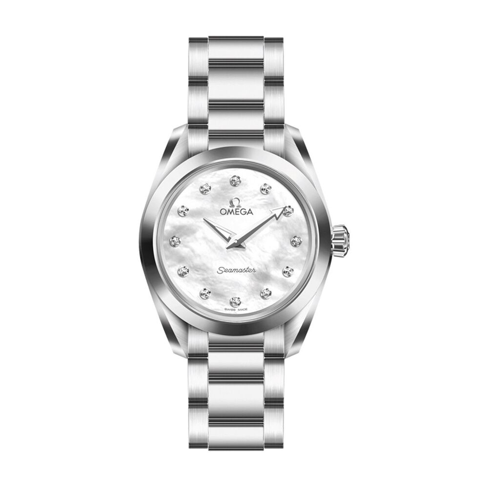 Omega Seamaster Aqua Terra Ladies Mother of Pearl and Steel Bracelet Watch