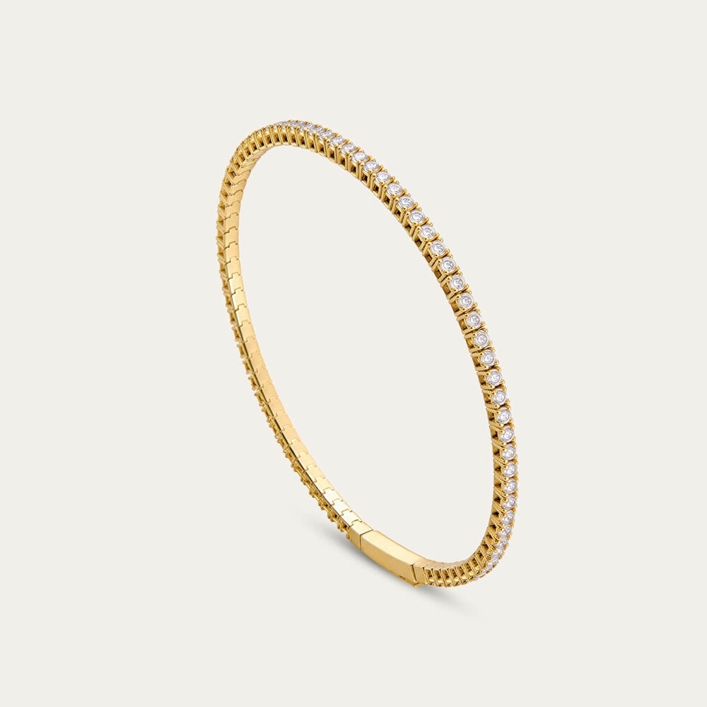 9ct Yellow Gold 1.50ct Diamond Bangle