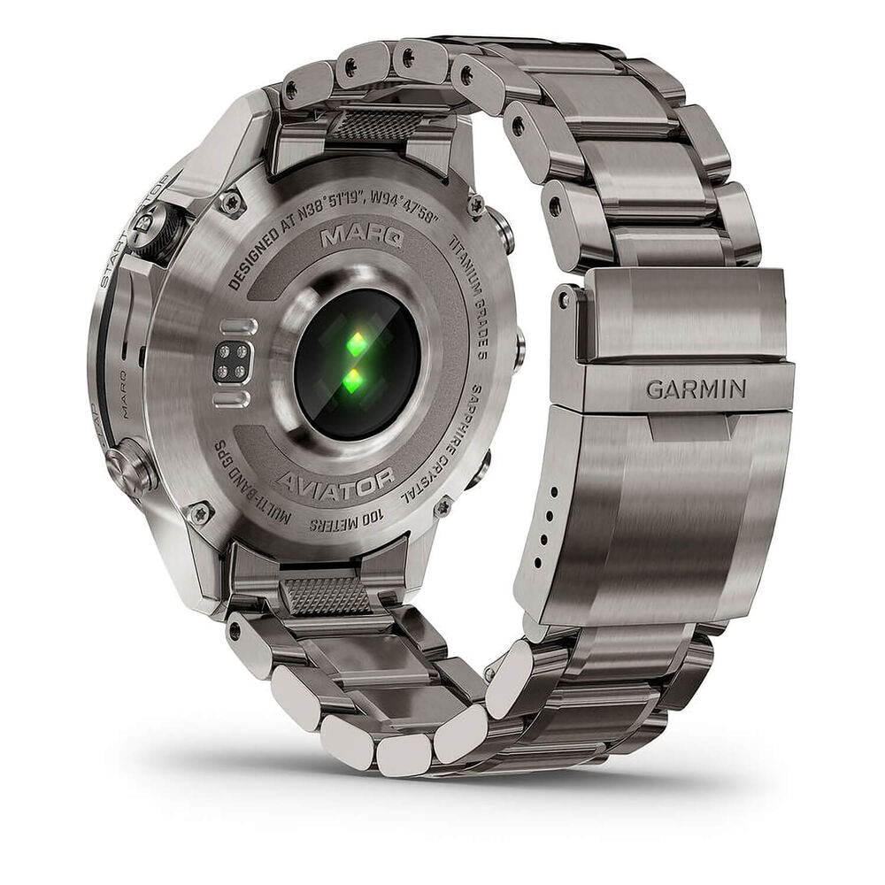 Garmin MARQ® Aviator (Gen 2) 46mm Titanium Case Bracelet Watch image number 6