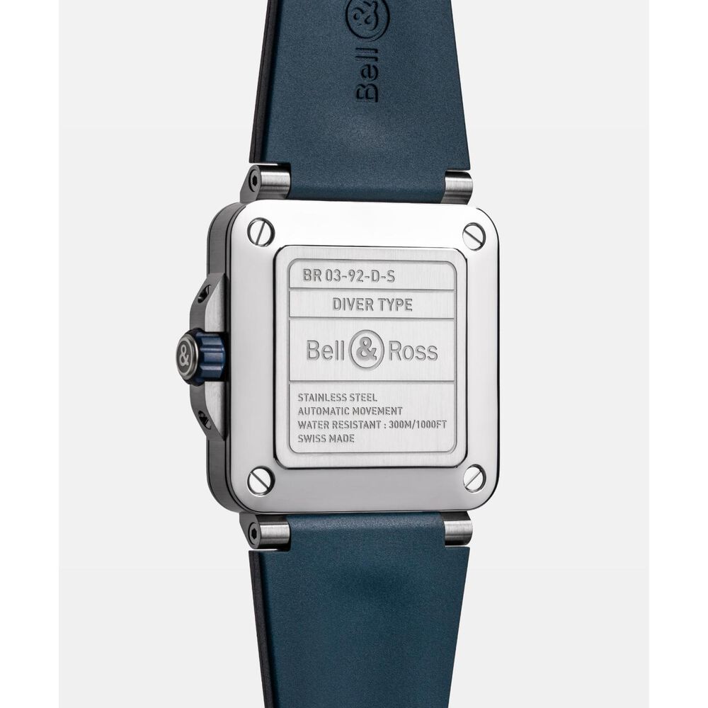 Bell & Ross BR03 Diver 42mm Blue Dial Rubber Strap Watch image number 3