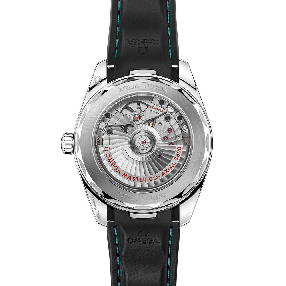 OMEGA Seamaster Aqua Terra 150M 38mm Turquoise Dial Rubber Strap Watch image number 3