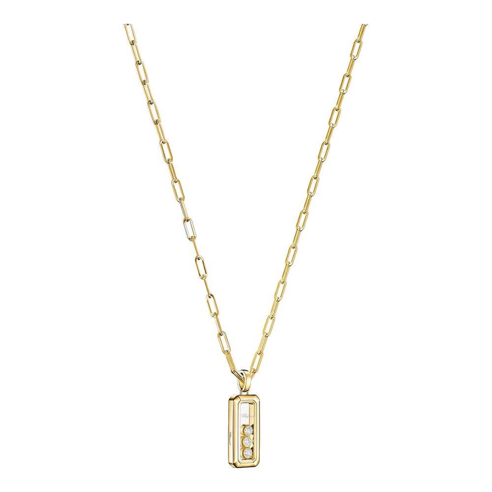 Chopard Happy Diamonds Icons 0.15ct Diamond 18ct Yellow Gold Small Rectangular Pendant