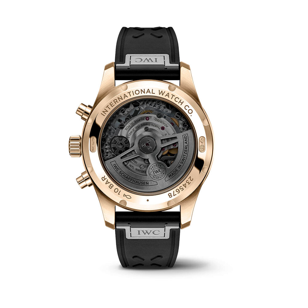 IWC Schaffhausen Pilot’s Performance Chronograph 41mm Black Dial Rubber Strap Watch image number 2