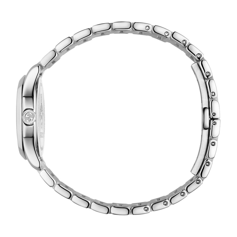 Gucci G-Timeless 27mm White Dial Ladies Bracelet Watch