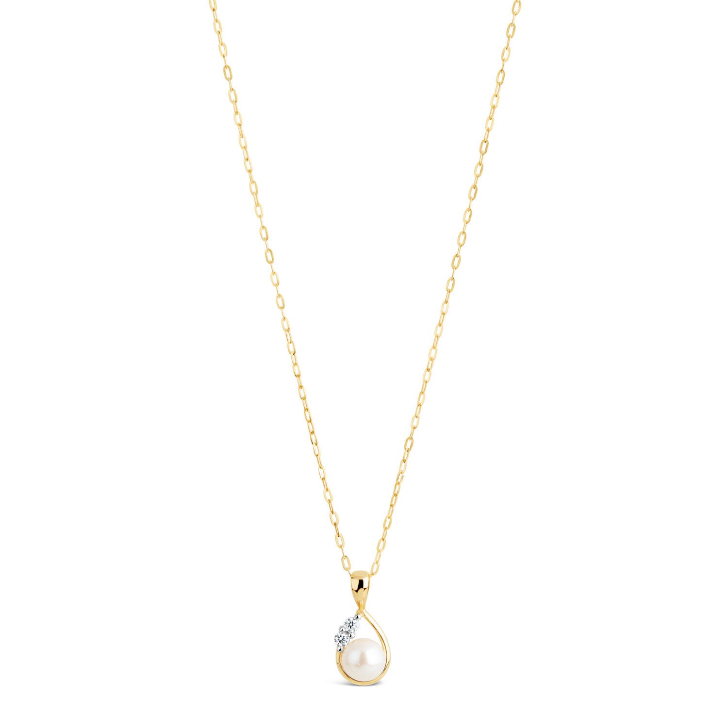 9ct gold pearl necklace on sale
