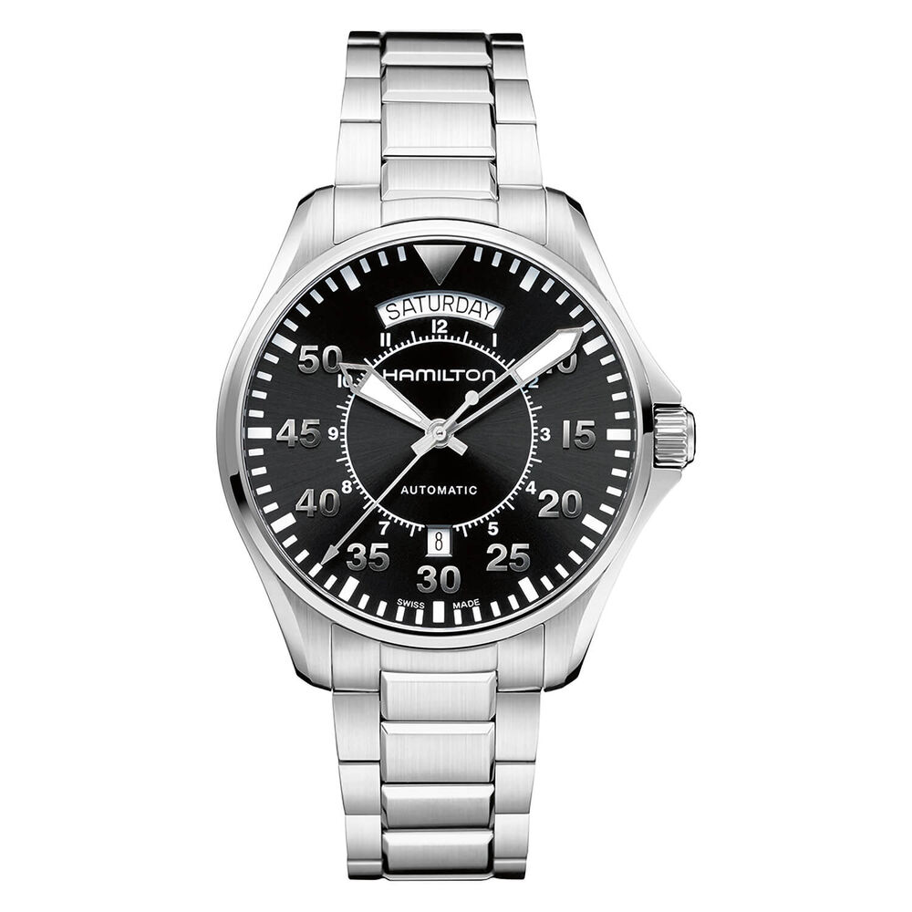 Hamilton Khaki Aviation Pilot Day Date Auto 42mm Black Case Watch image number 0