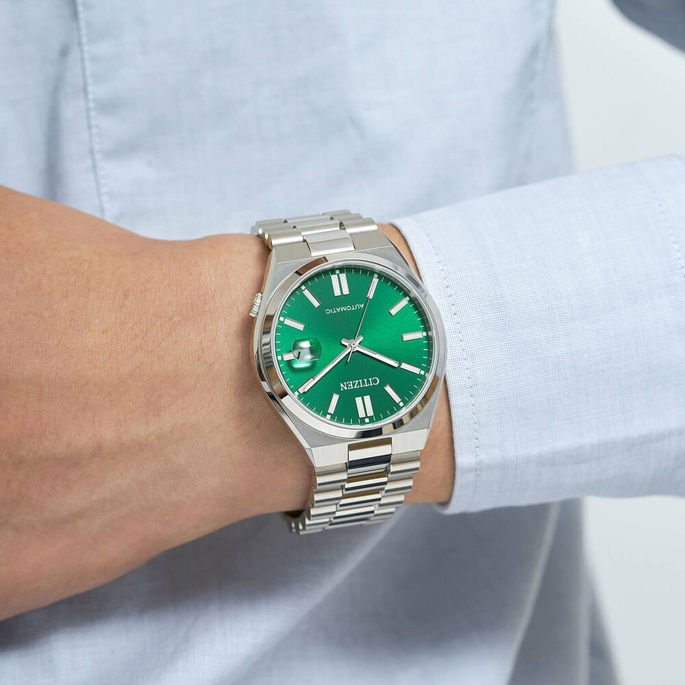 Citizen Tsuyosa 40mm Green Dial Steel Case Bracelet Watch image number 7