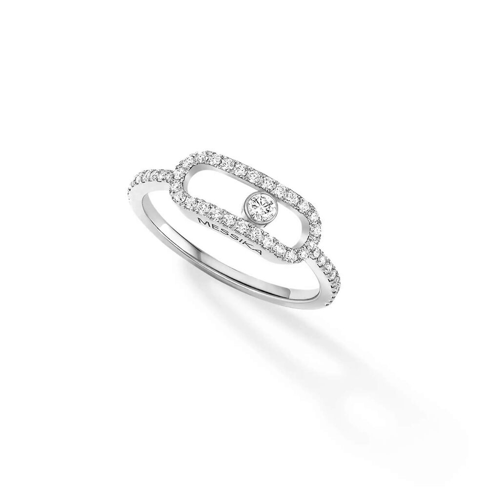 Messika Move Uno 18ct White Gold 0.31ct Pave Diamond Ring