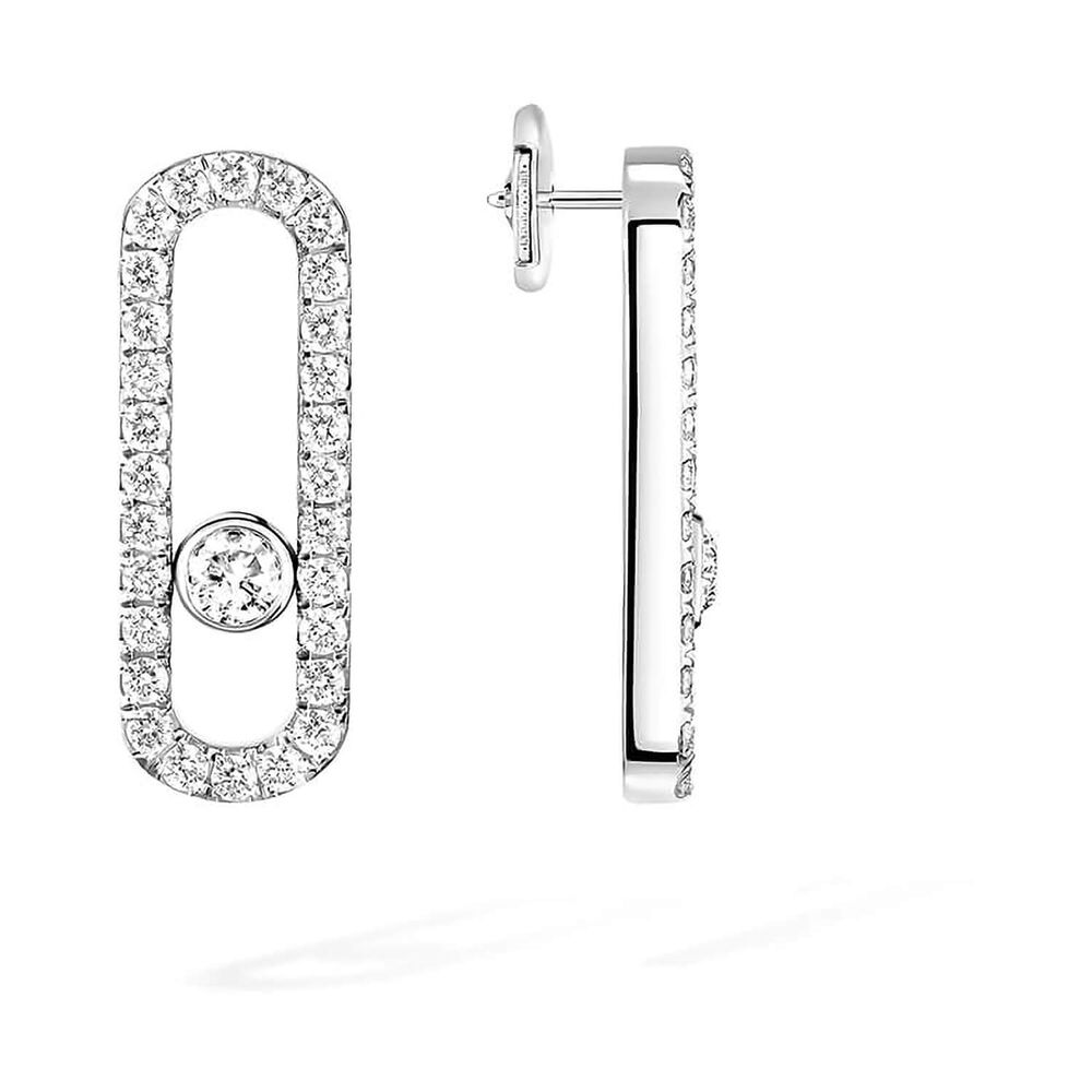 Messika Move Uno 0.66ct Diamond White Gold Stud Earrings image number 2