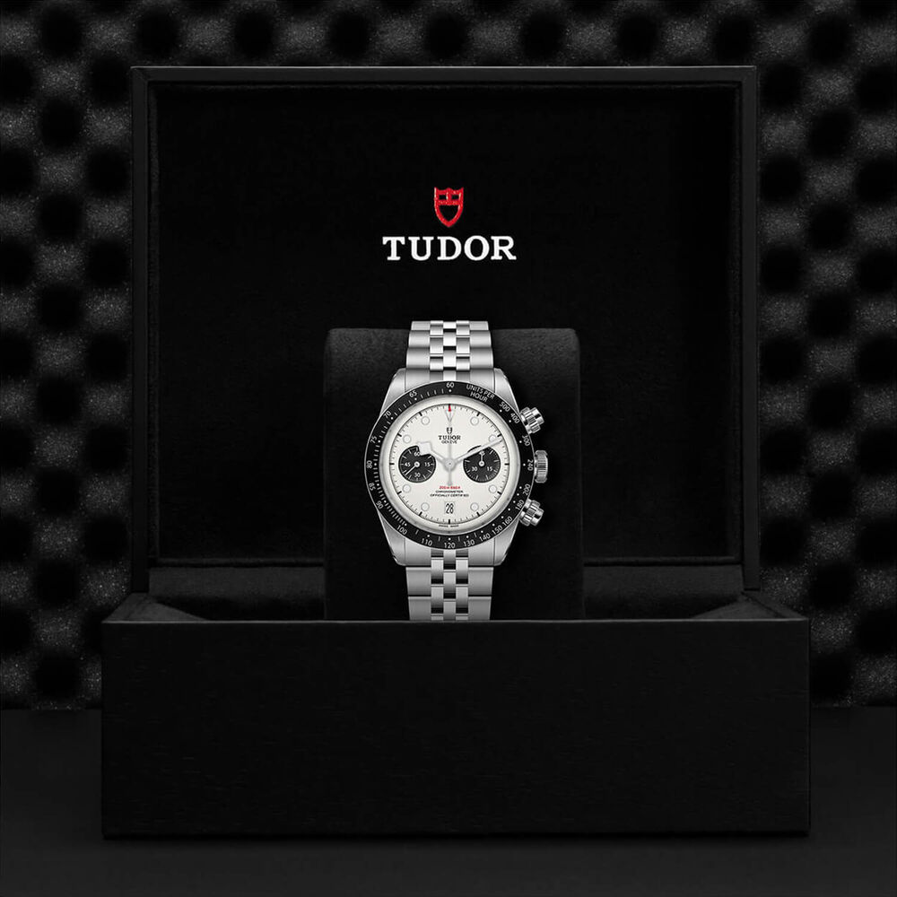 TUDOR Black Bay Chrono 41mm Opaline Dial Steel Five-Link Bracelet Watch image number 4