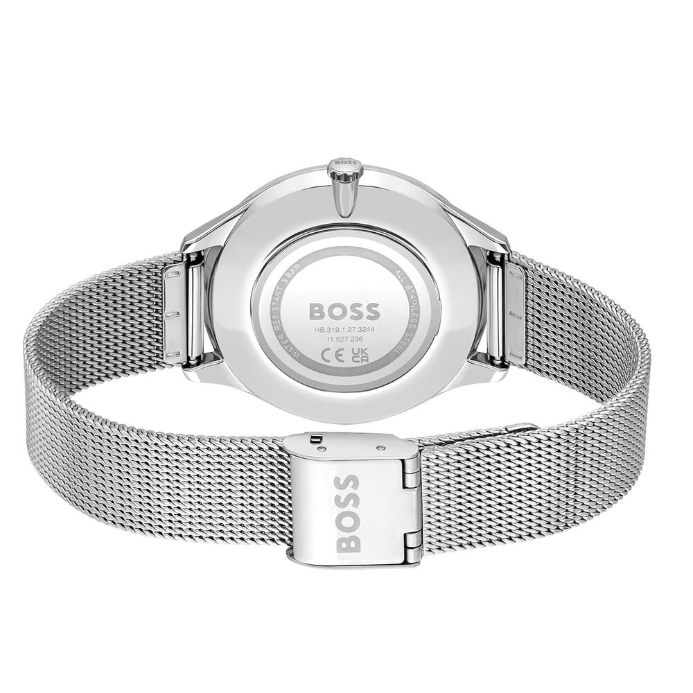 BOSS Pura 36mm Quartz Silver Dial Steel Case Mesh Bracelet Watch image number 2