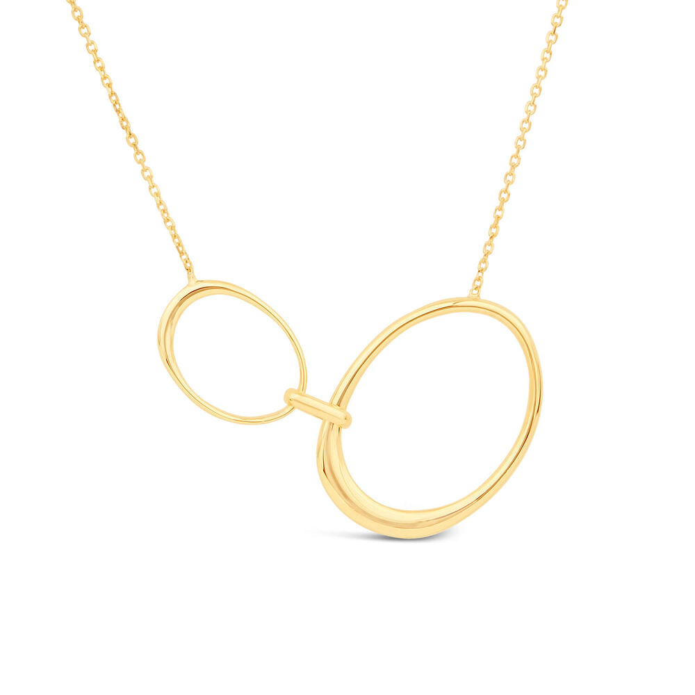 9ct Yellow Gold Double Open Oval Necklet