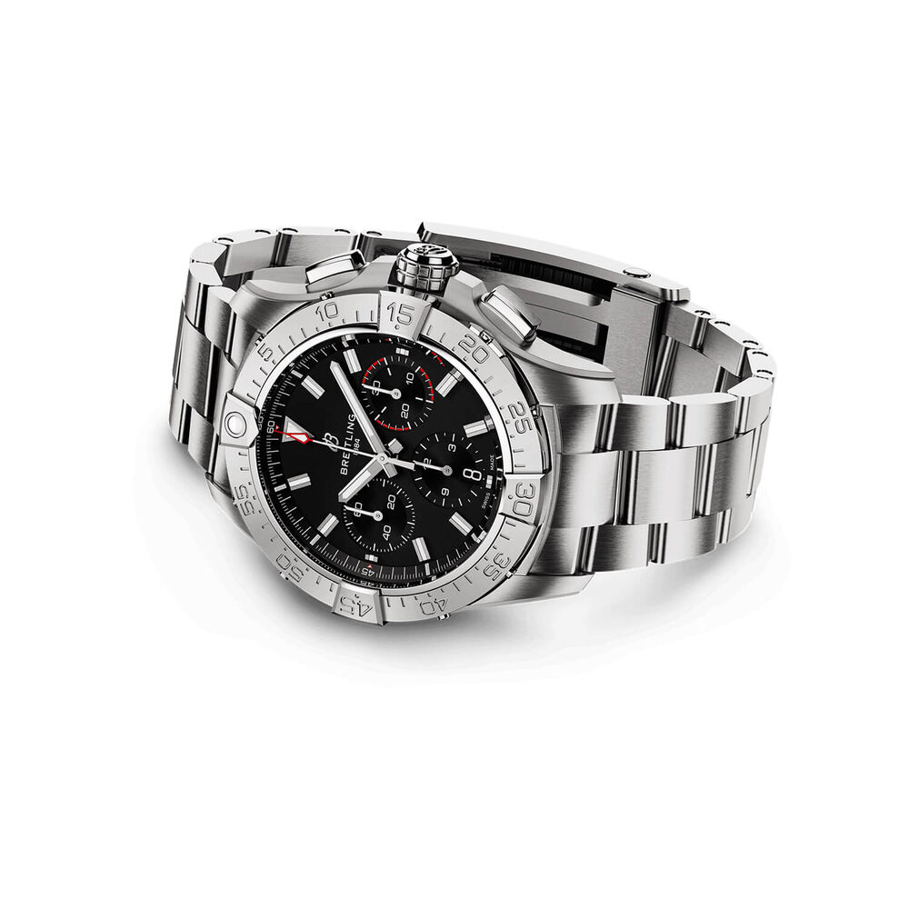 Breitling Avenger B01 Chronograph 42mm Black Dial Steel Bracelet Watch image number 2