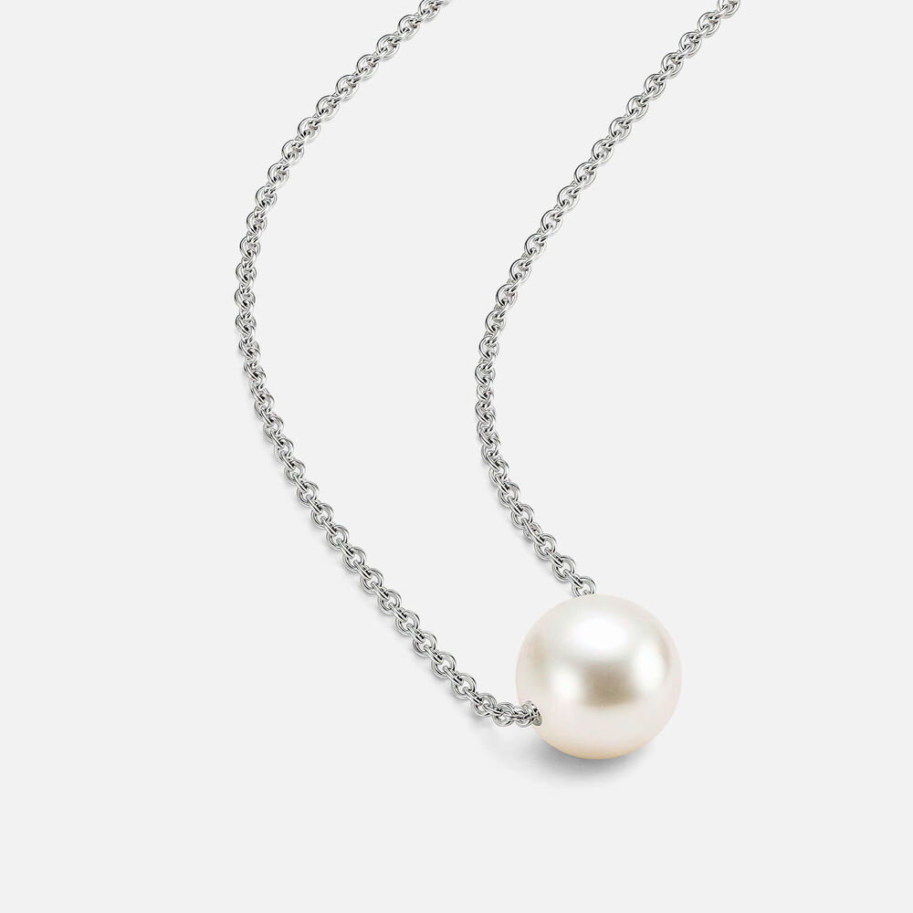 Sterling Silver Single Freshwater Pearl Ball Necklet