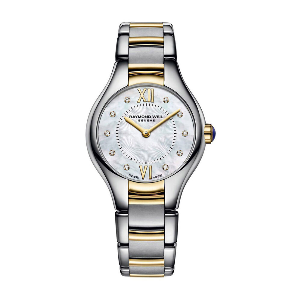 Raymond Weil Noemia Diamond Dot Mother of Pearl Two-Tone Bracelet Watch