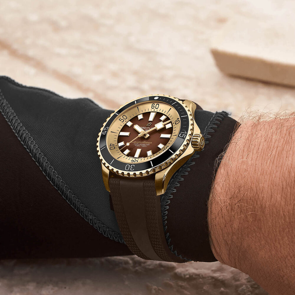 Breitling Superocean Automatic 44 Brown Dial Strap Watch image number 4