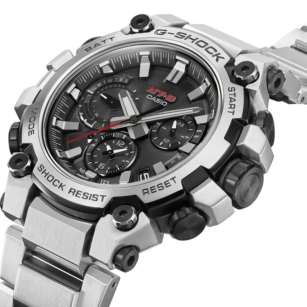 G-SHOCK MT-G 51.9mm Black Dial Steel Bracelet Watch