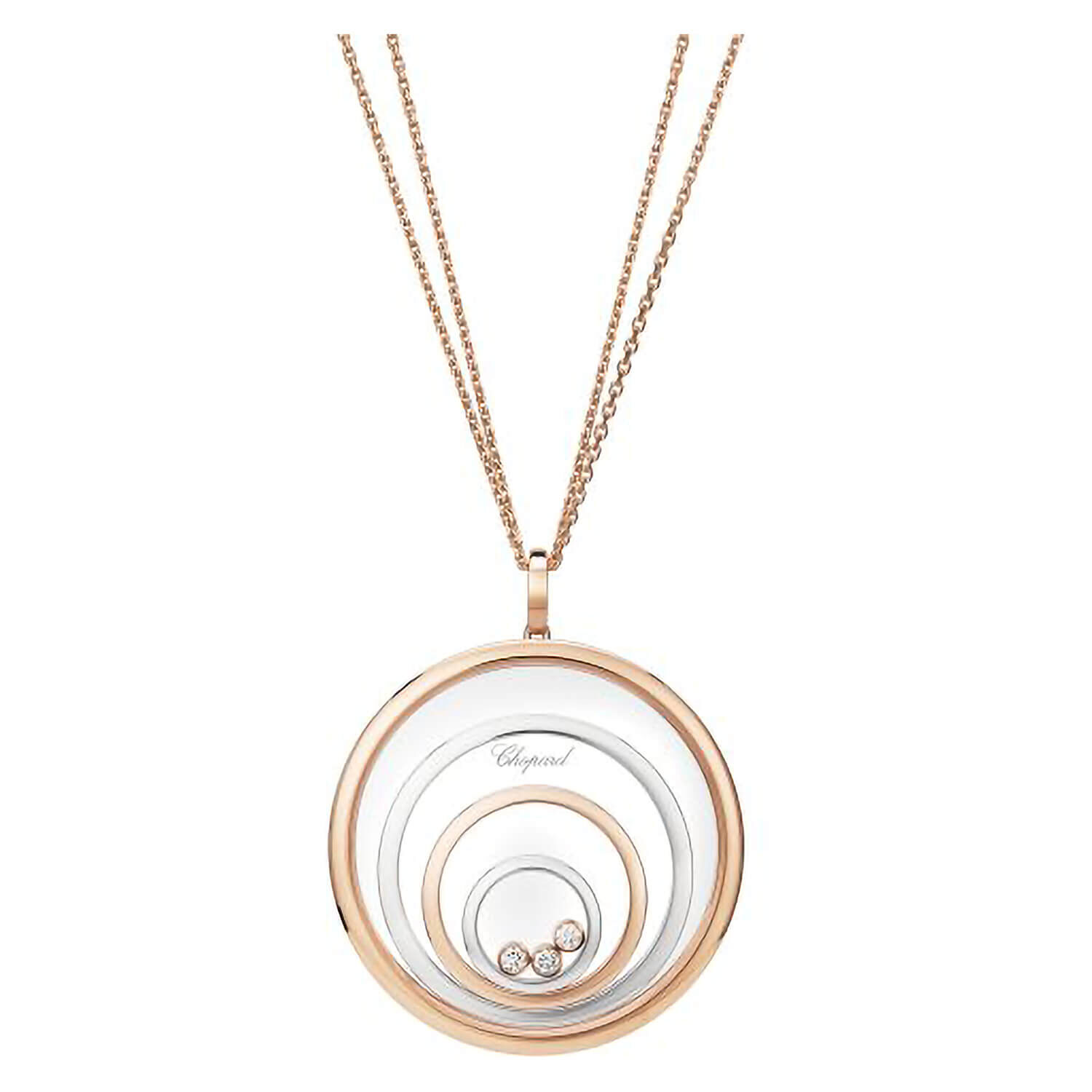 Chopard Happy Spirit 18ct White Gold 3 Diamond Pendant