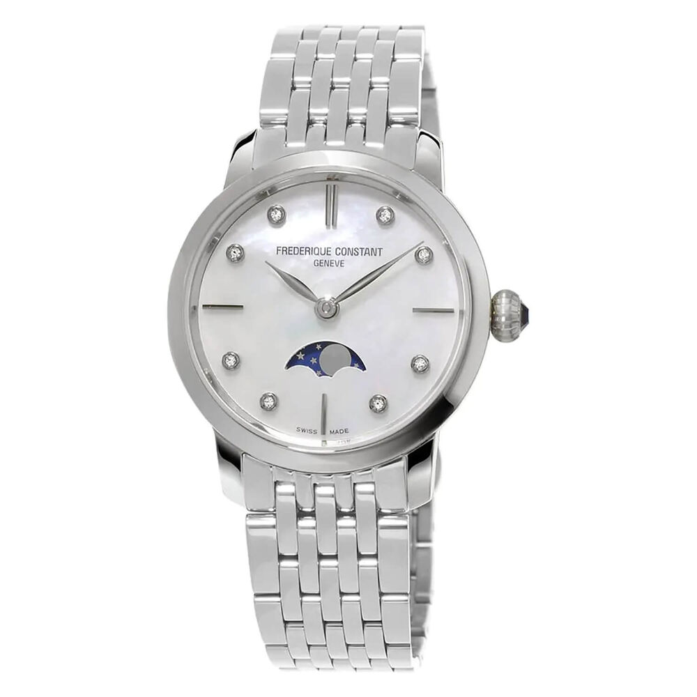 Frederique Constant Mother of Pearl Dial and Steel 30mm Ladies Watch image number 0
