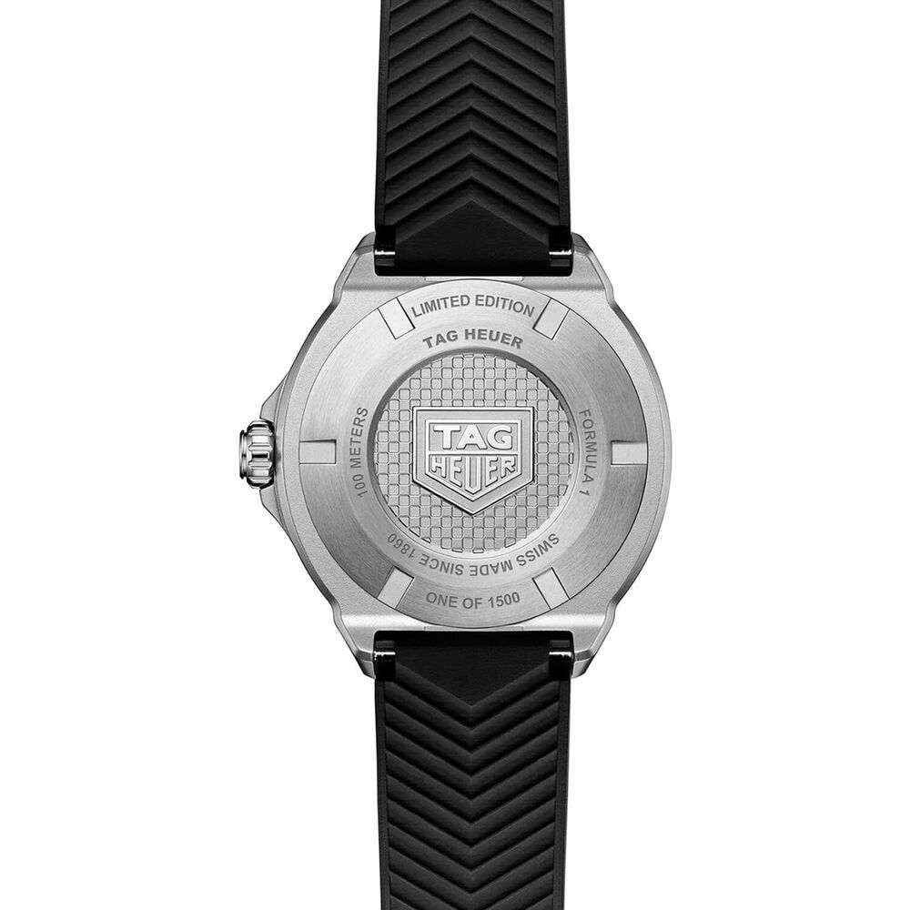 TAG Heuer Formula 1 Solargraph 38mm White Dial Black Bezel Rubber Strap Watch image number 4