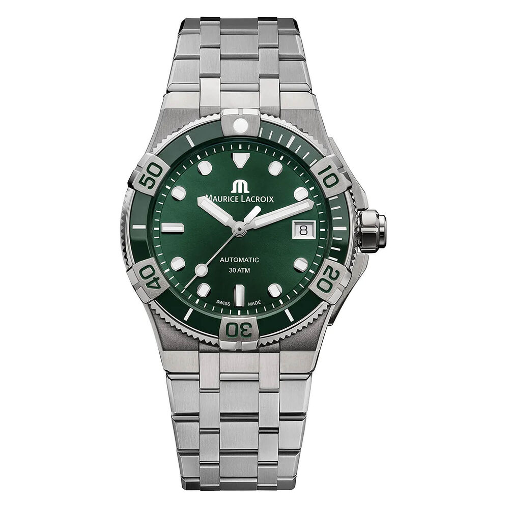Maurice Lacroix Aikon Venturer 38 Automatic Green Dial Steel Case Bracelet Watch