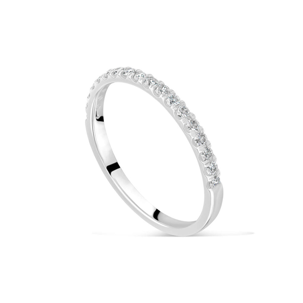 Platinum 1.70mm 0.20ct Split Claw Diamond Wedding Ring