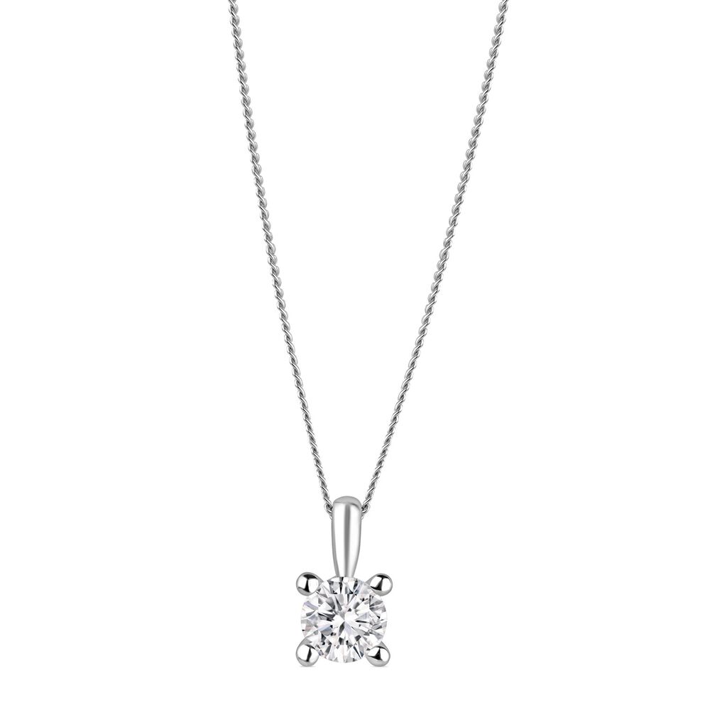 The Orchid Setting 18ct White Gold 0.50ct Diamond Pendant image number 0