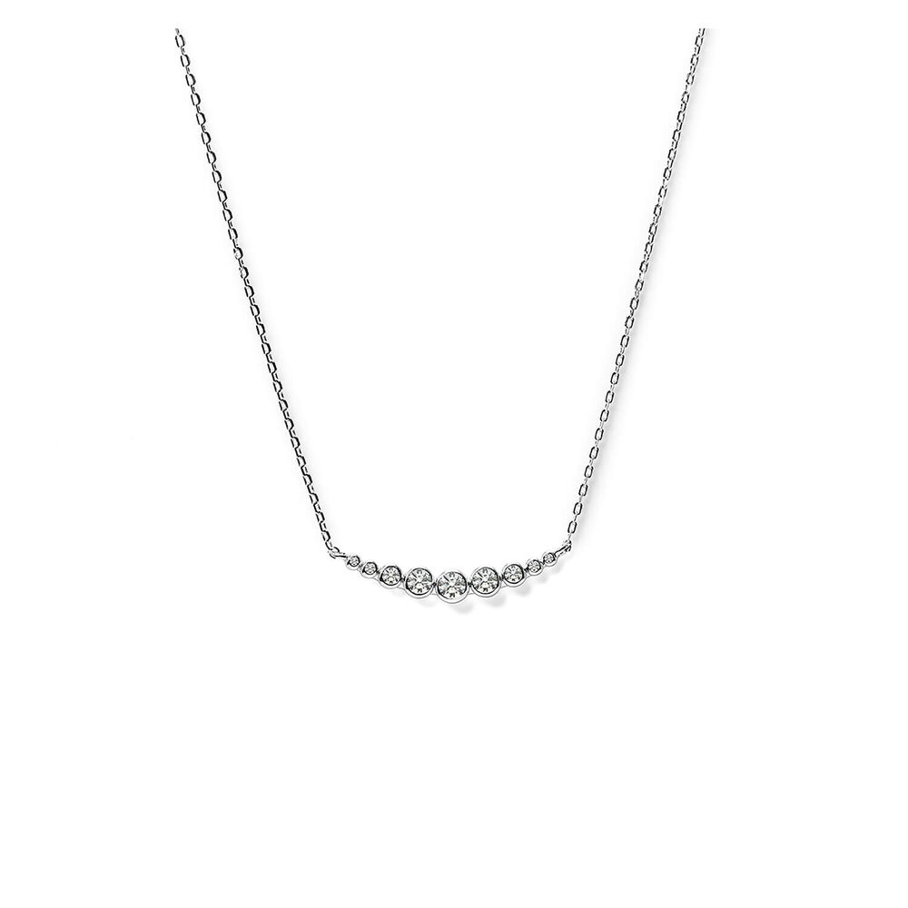 CARAT* London Silver Carissa Graduated Rounds Cluster Necklace