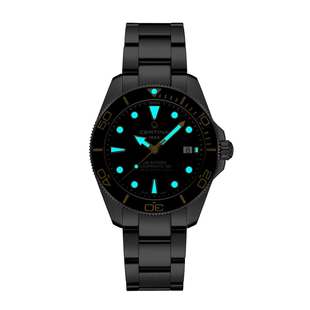 Certina DS Action Diver 40.5mm Black Dial Steel Bracelet Watch image number 4