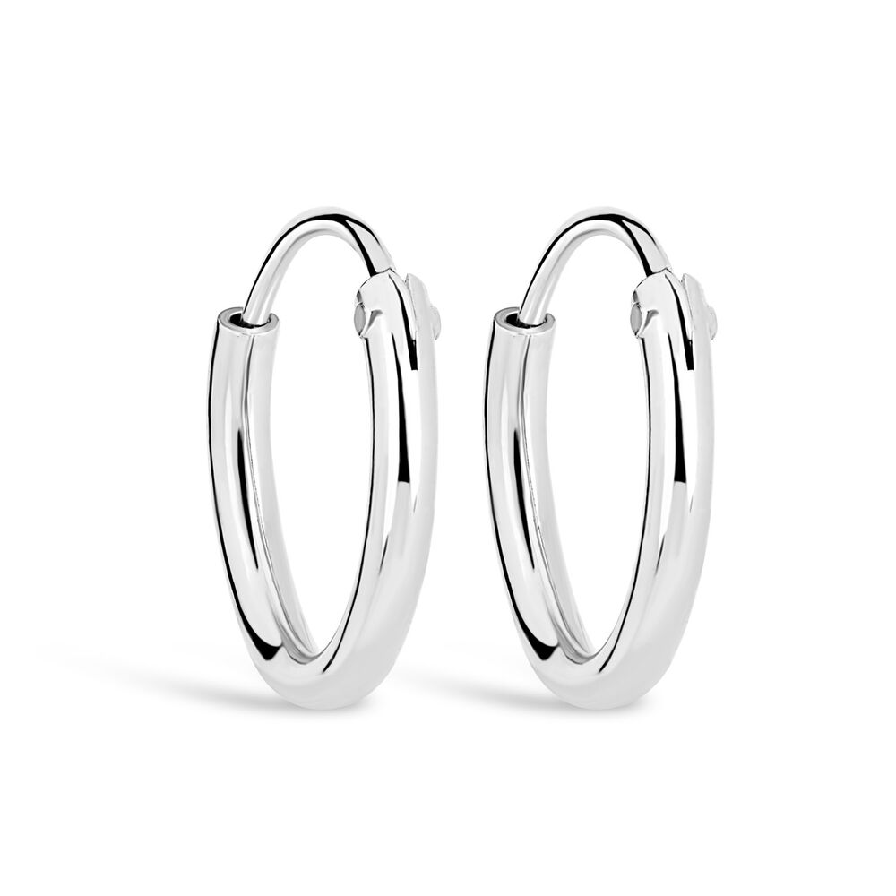 Sterling Silver Small Hoop Earrings image number 0