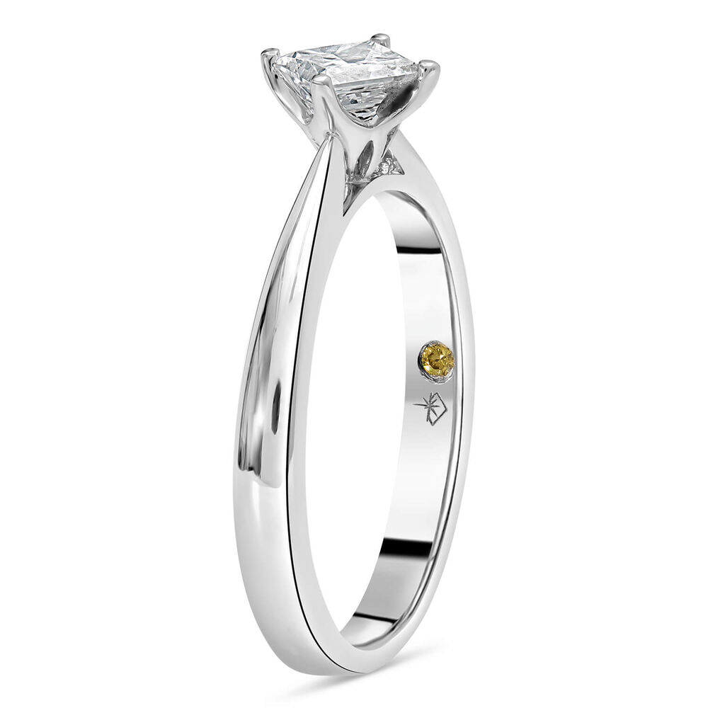 Northern Star 18ct White Gold 0.50ct Diamond Princess Solitaire Ring image number 3