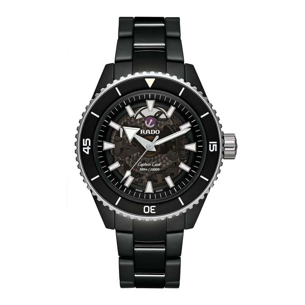 Rado Captain Cook 43mm Black Ceramic Steel Bezel Case Bracelet Watch image number 0