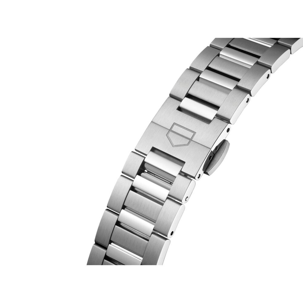 TAG Heuer Carrera Date 36mm Pink Dial Diamond Dots Steel Bracelet Watch image number 4