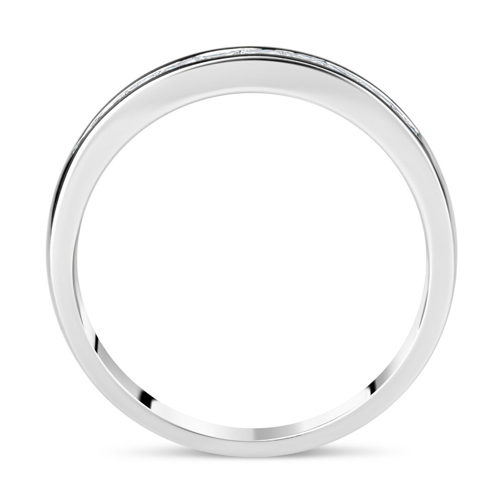 18ct white gold 0.50 carat princess cut diamond eternity ring image number 2