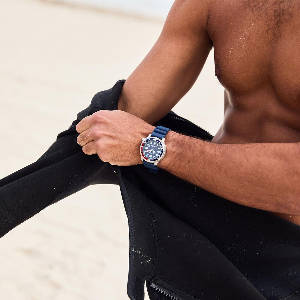 Citizen Promaster Diver Blue Dial Blue Strap Watch image number 3