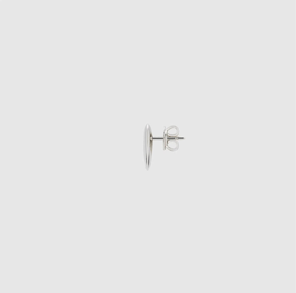 Gucci Blind for Love Silver Heart Stud Earrings