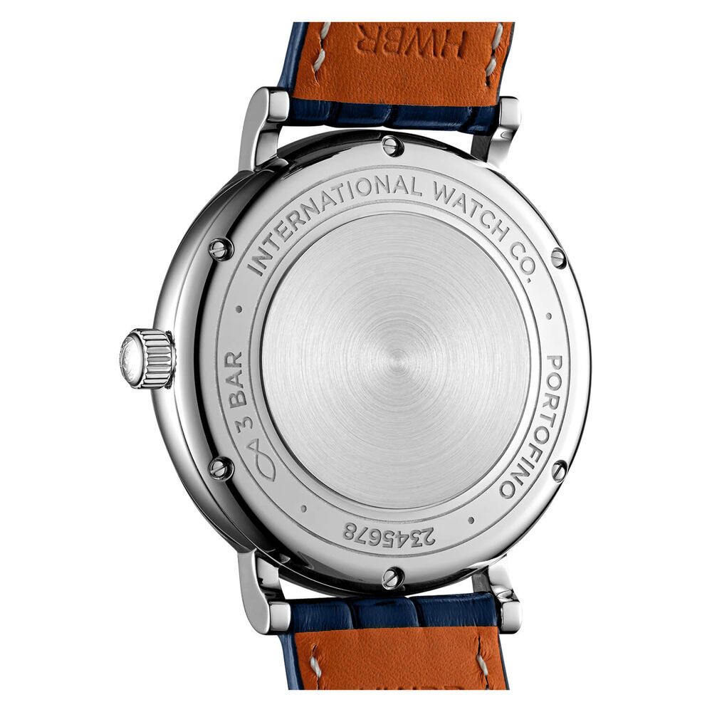 IWC Schaffhausen Portofino Automatic 37 Blue Dial Strap Watch image number 4