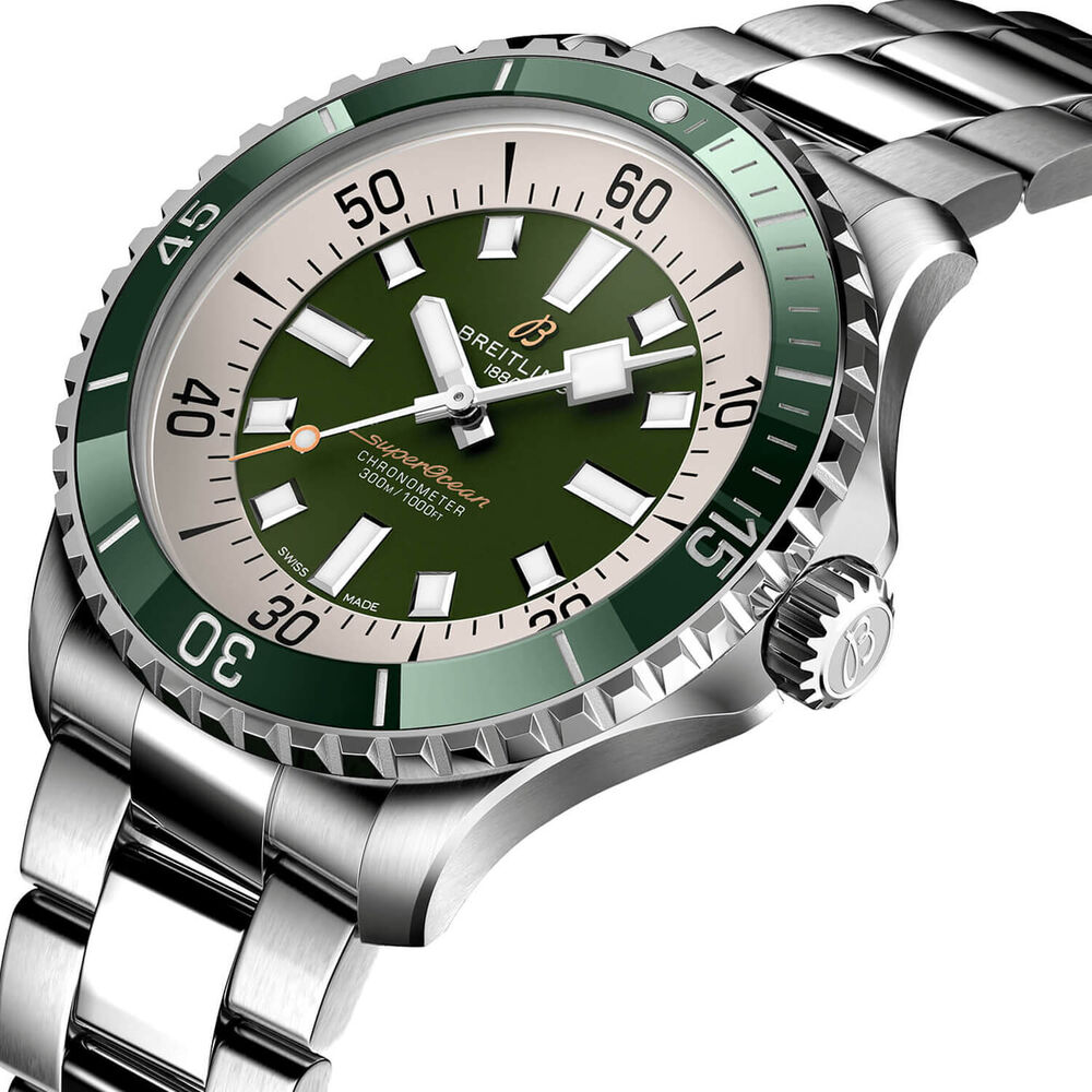 Breitling Superocean Automatic 44 Green Dial Bracelet Watch image number 1