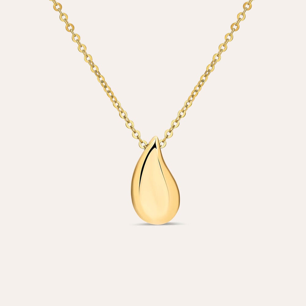 9ct Yellow Gold Polished Tear Pendant