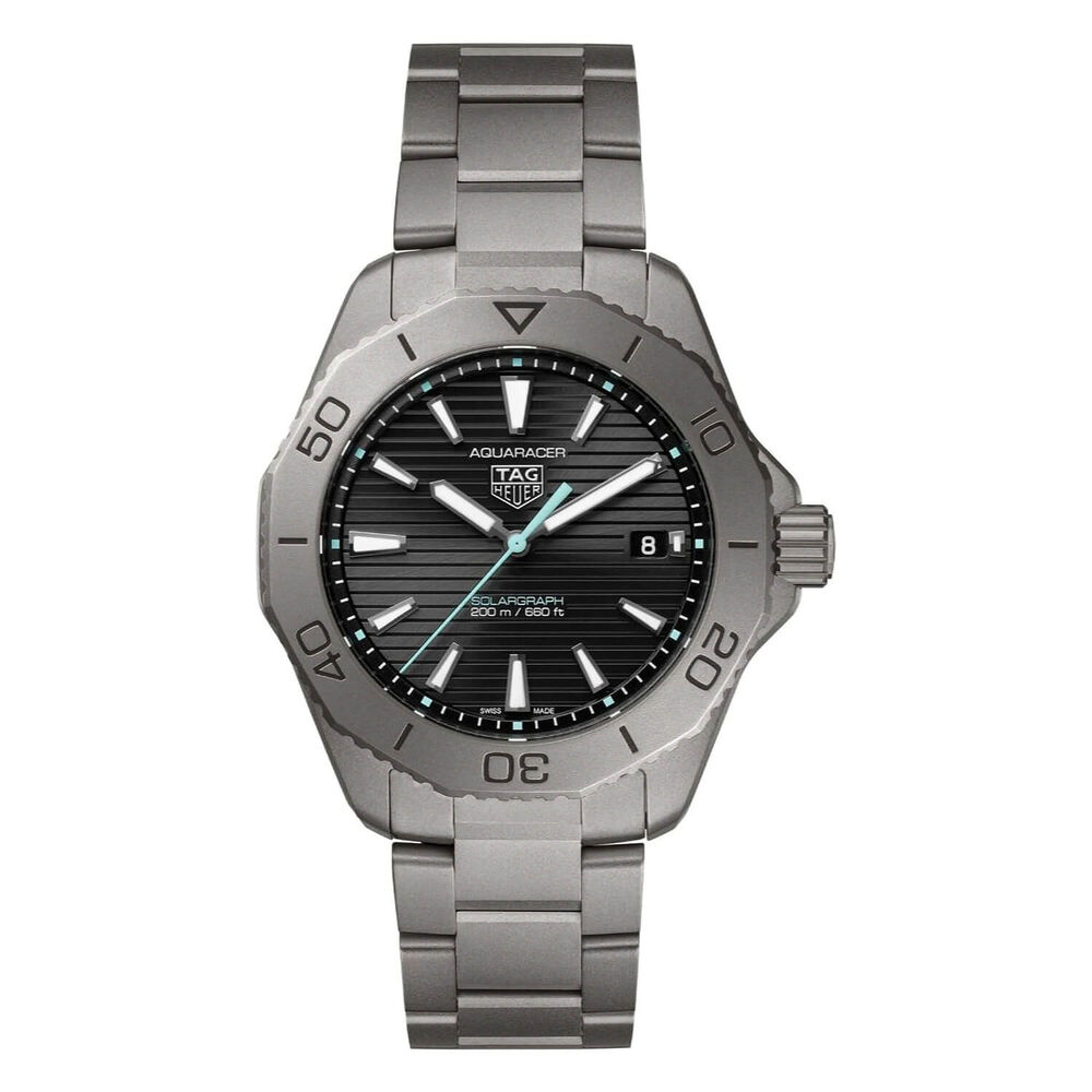 TAG Heuer Professional 200 Solargraph 40mm Black Dial Titanium Bracelet Watch image number 0